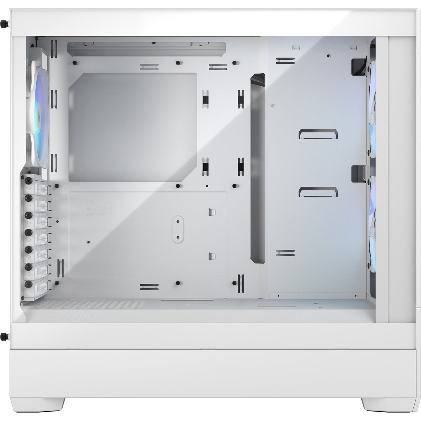 Fractal Design pop air rgb midi tower behuizing (wit | 2x usb-a | rgb | tempered glass)