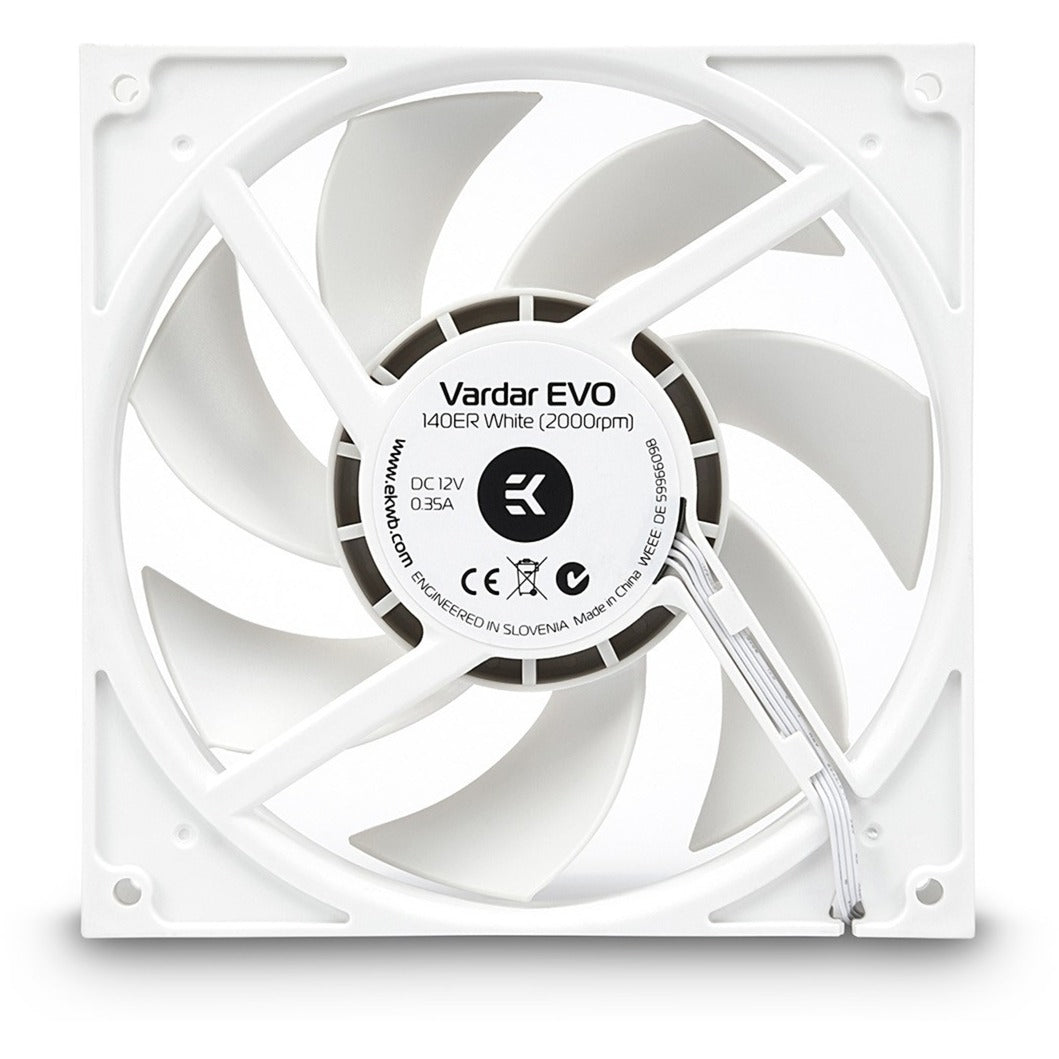 EKWB ek-vardar evo 140er white bb (500-2000) case fan (140 x 140 x 25 mm, pwm)