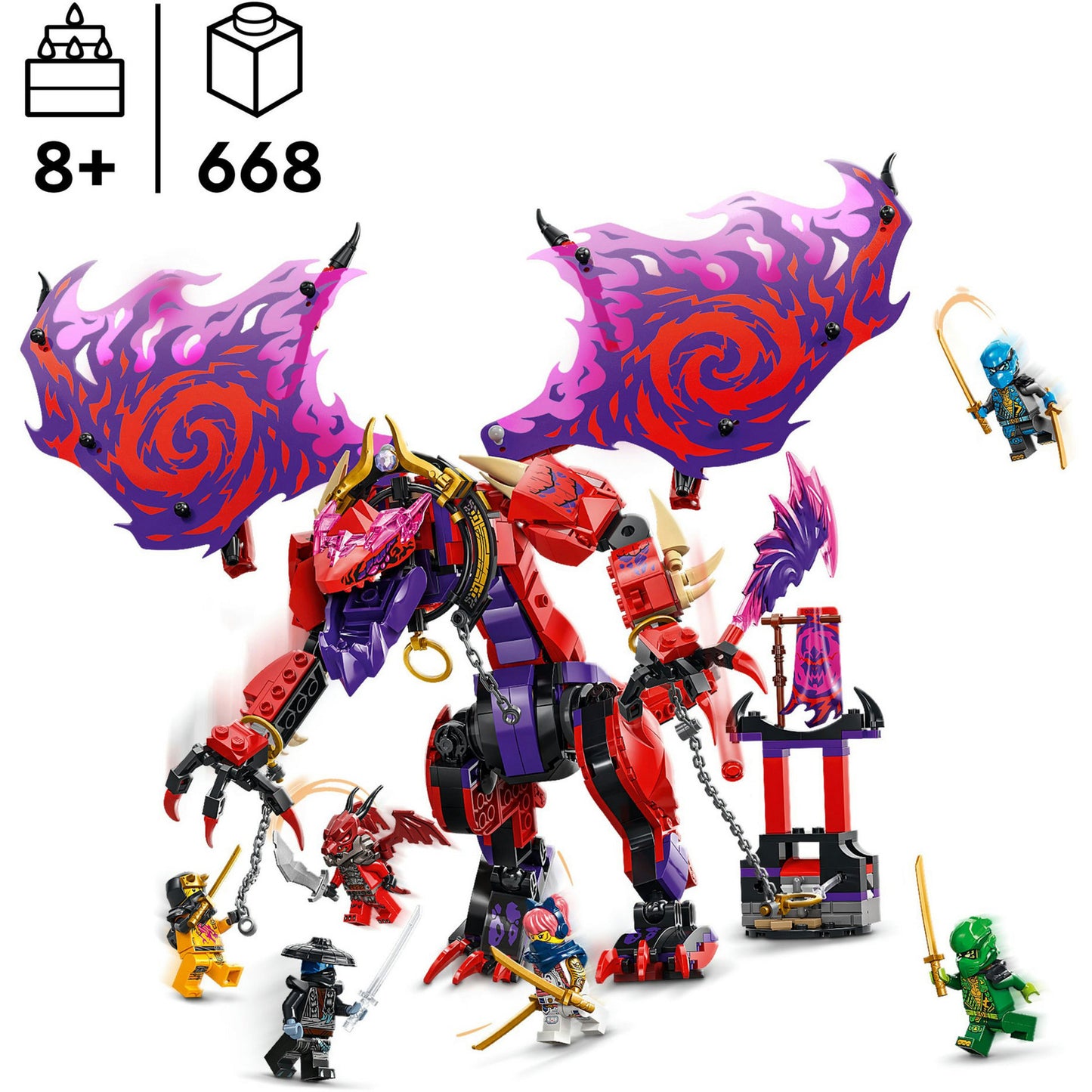 LEGO ninjago - bliksemtand draak van chaos constructiespeelgoed (71832)