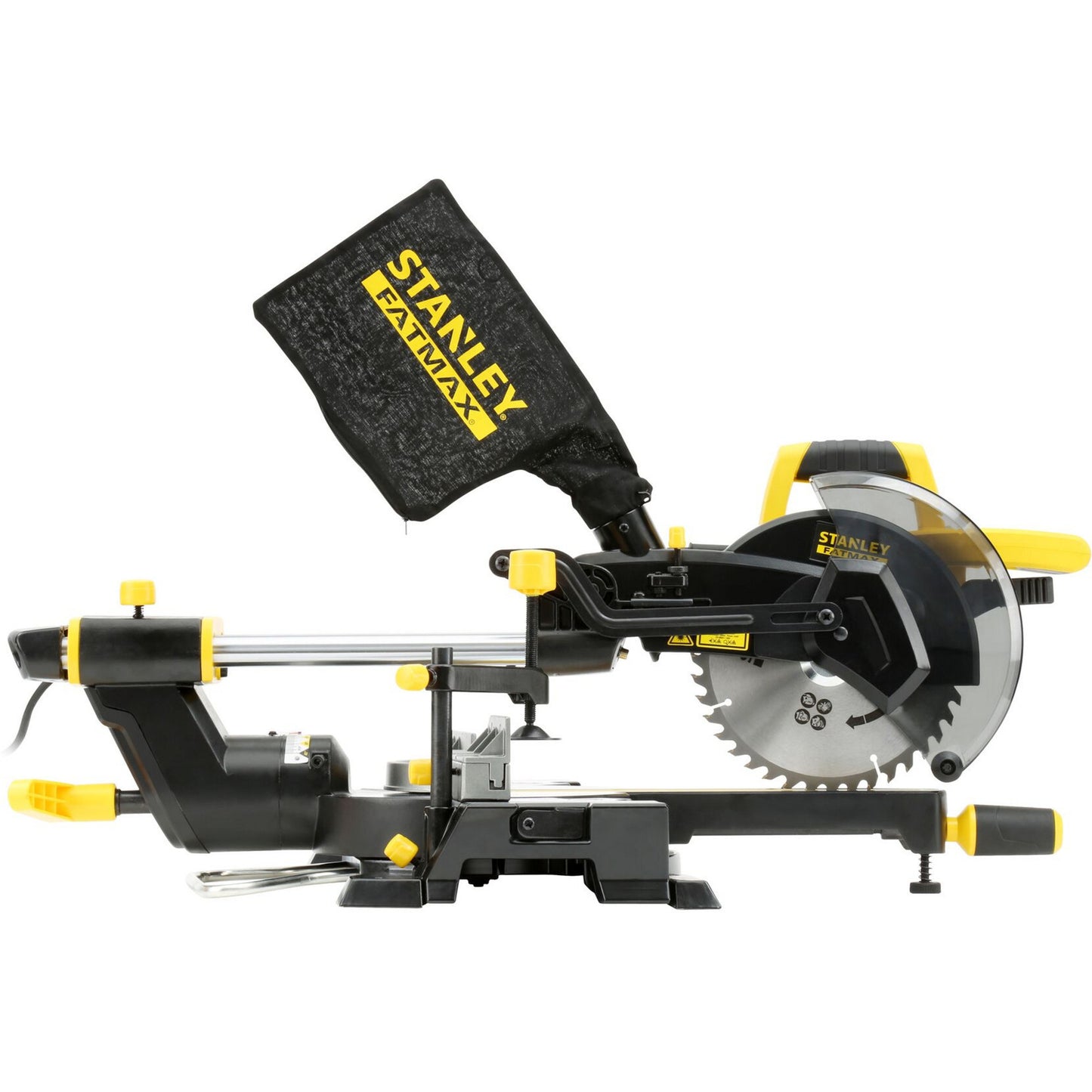 Stanley 1500w 216mm afkort- en verstekzaag met zaagtafel (geel zwart)