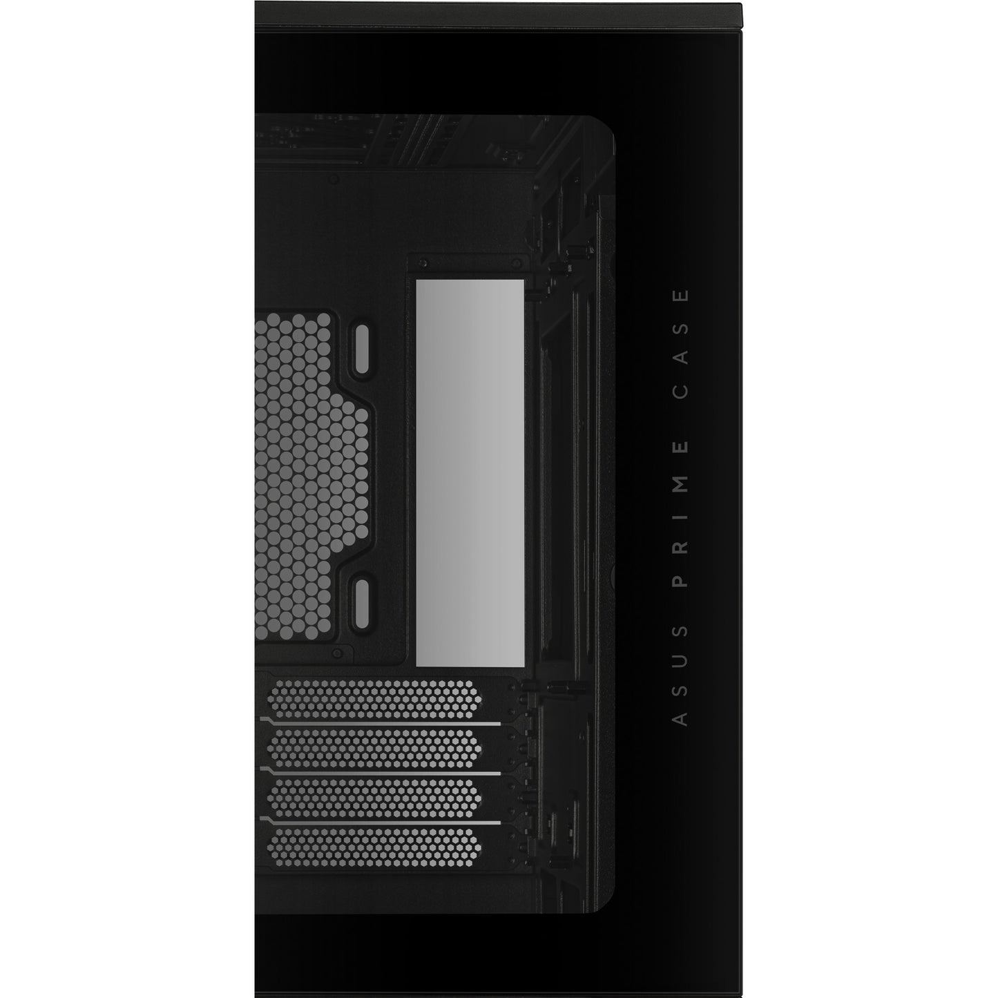 ASUS prime ap202 midi tower behuizing (zwart | 2x usb-a | 1x usb-c | rgb | tempered glass)