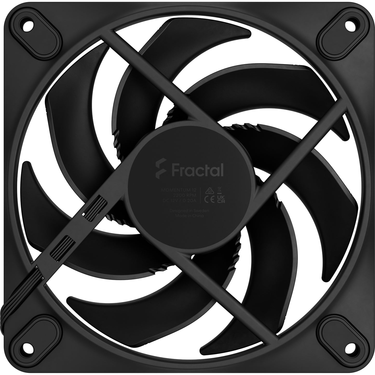 Fractal Design momentum 12 case fan (zwart, 120 x 120 x 25 mm, pwm)