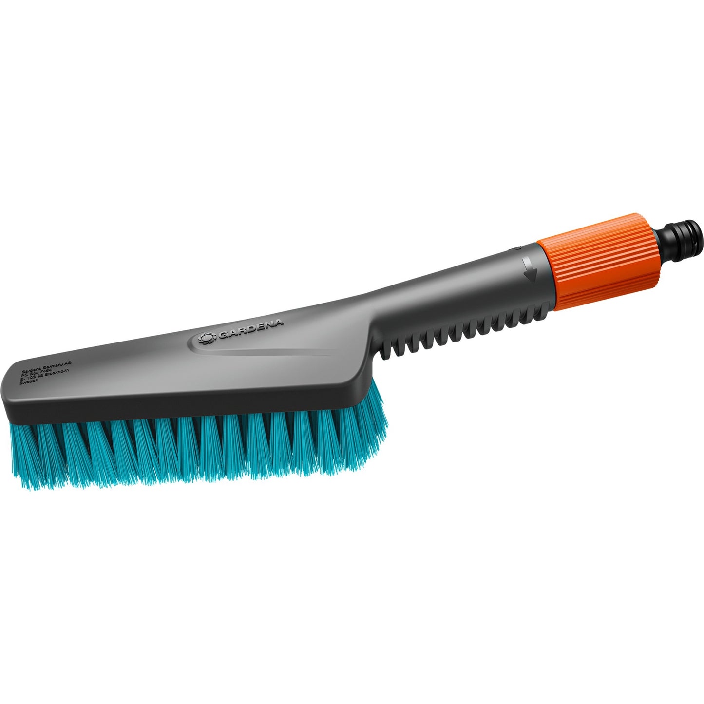 GARDENA cleansystem handborstel s hard, met slangaansluiting wasborstel (grijs turquoise, 18844-20)