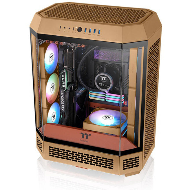 Thermaltake ct120 ex reverse argb sync pc cooling fan gravel sand (3-fan pack) case fans (lichtbruin, 3 stuks, 120 x 120 x 25 mm, pwm)
