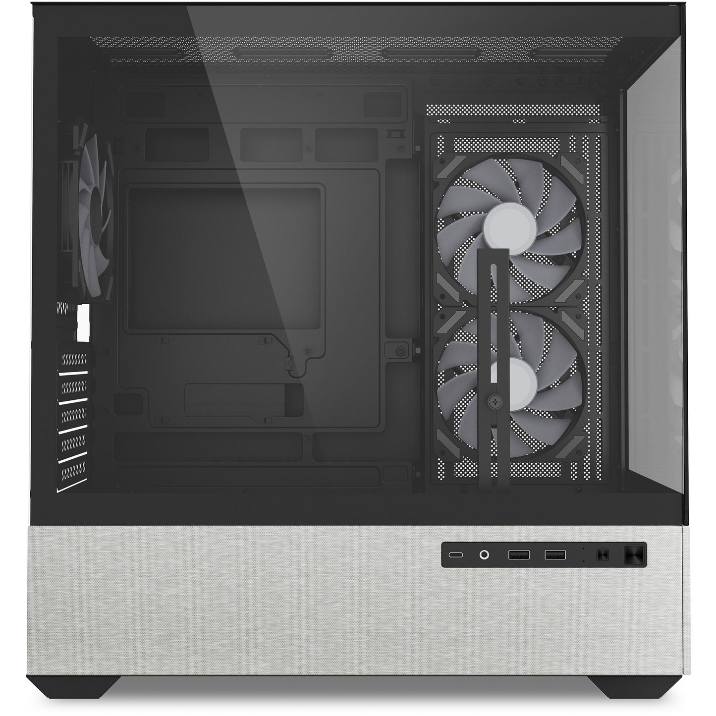 Sharkoon mk7 argb mini tower behuizing (zwart | 2x usb-a | 1x usb-c | rgb | tempered glass)