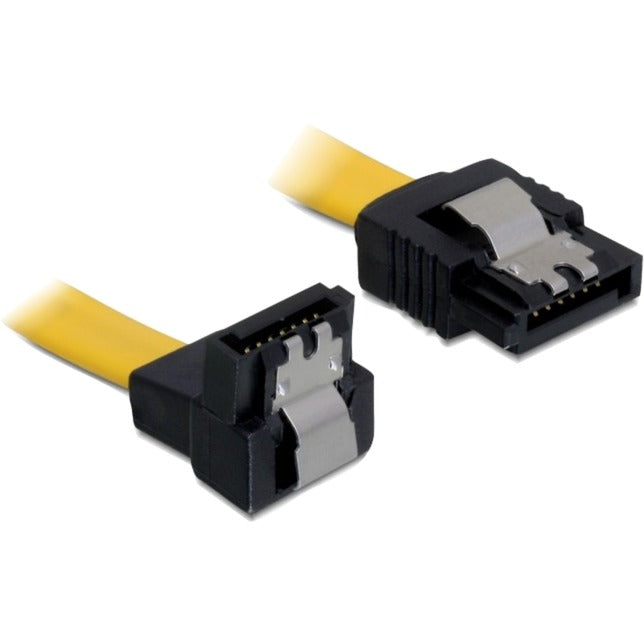DeLOCK sata male recht > sata male haaks kabel (geel, 0,5 meter)