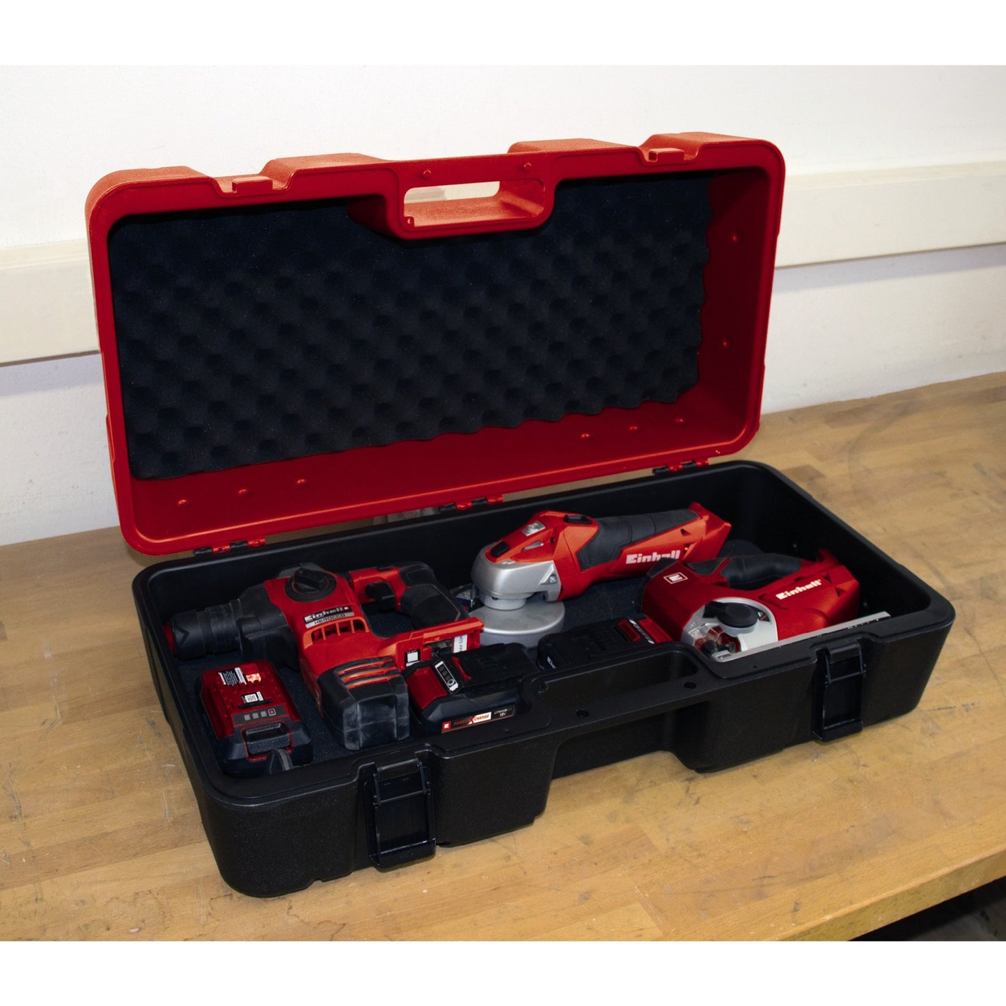 EINHELL e-box l70 35 gereedschapskist (rood zwart)