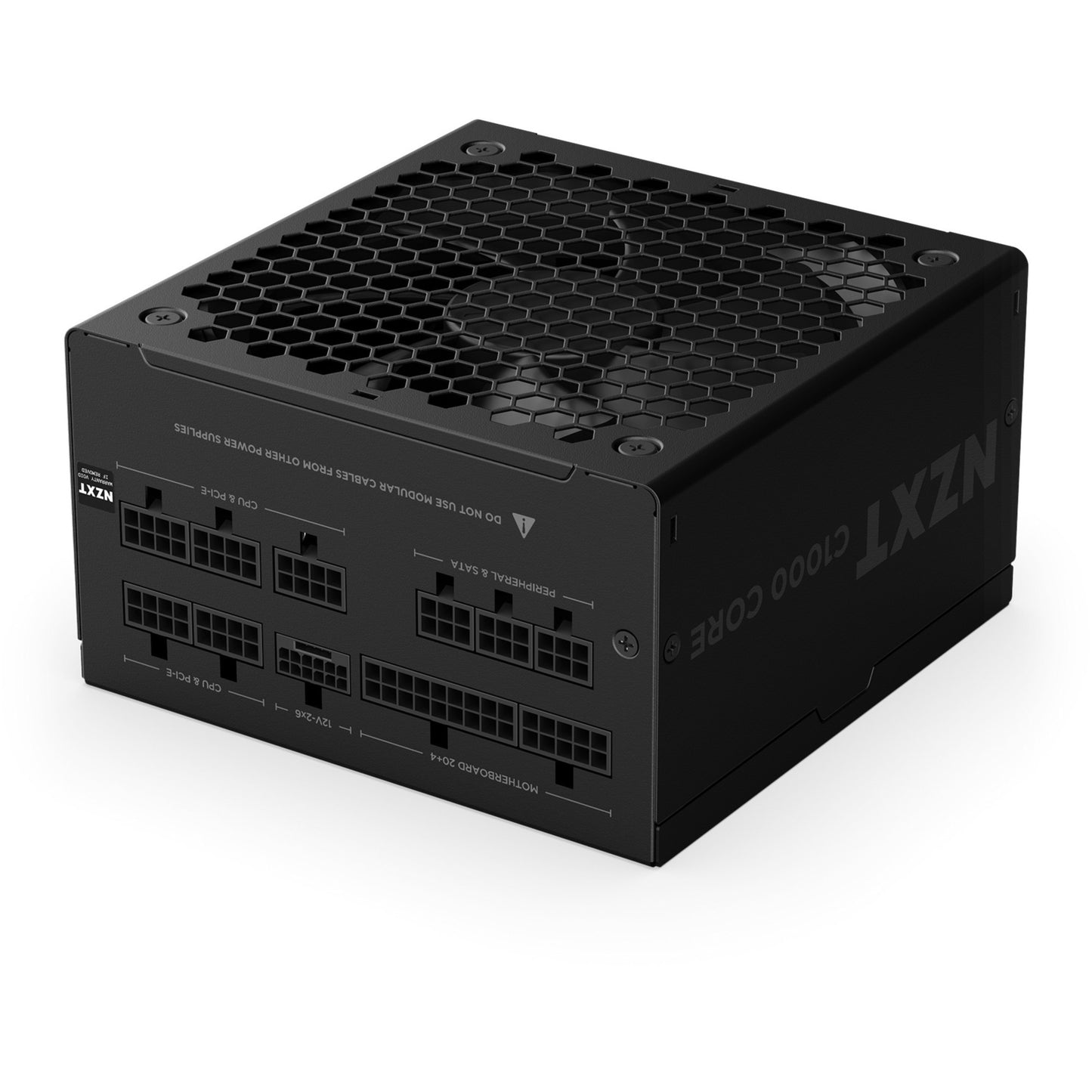 NZXT c1000 gold core modulaire 1000 watt voeding (zwart, 1x 12v-2x6, 3x pcie)