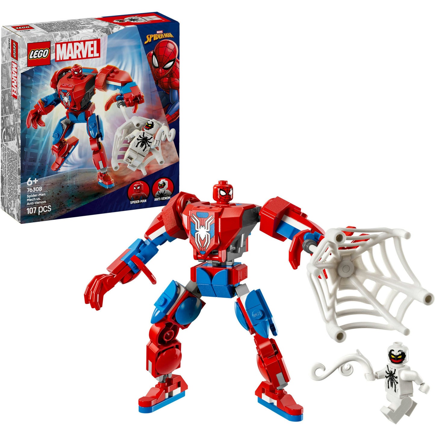 LEGO super heroes 76308 spider-man mecha vs. anti-venom