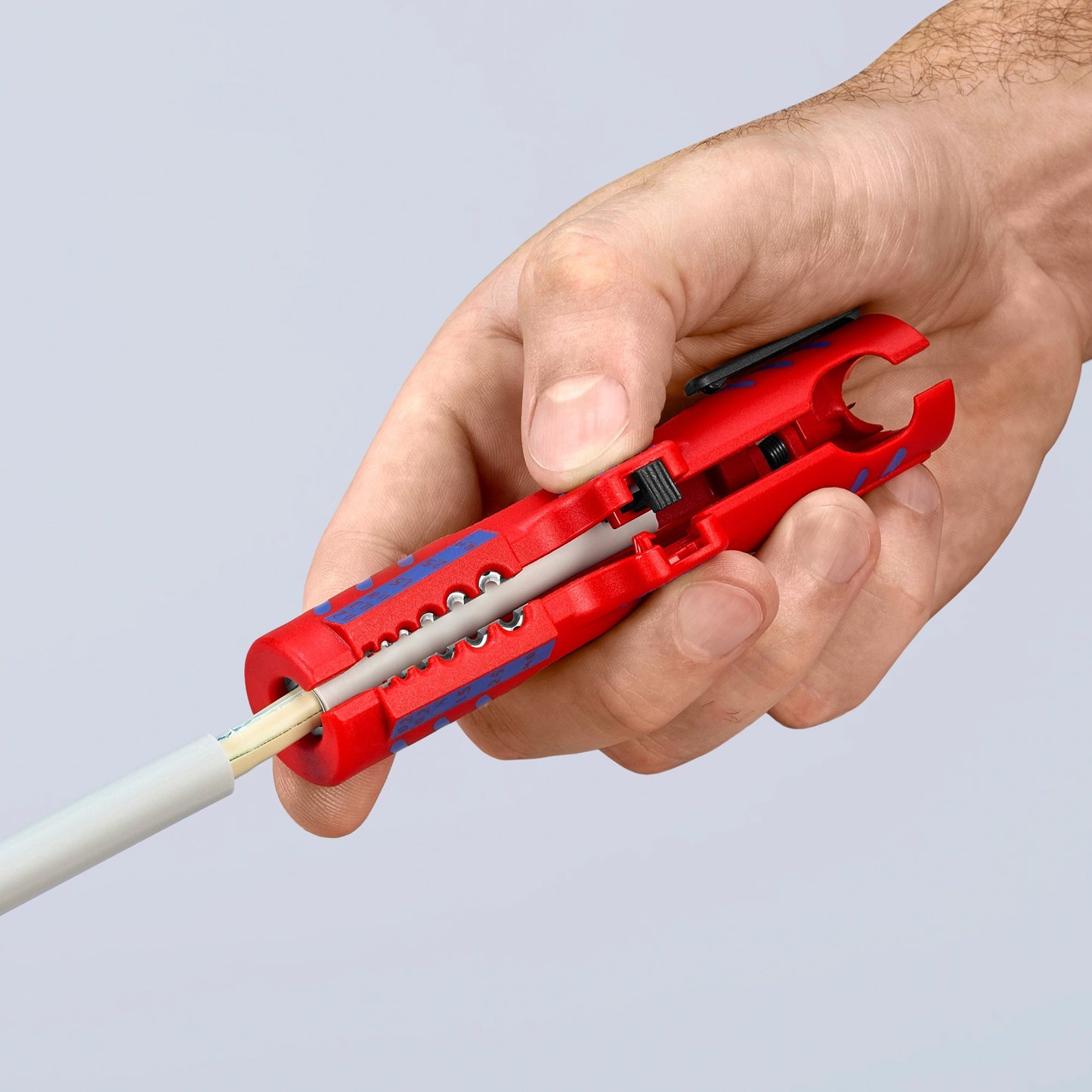 KNIPEX universele kabelstripper 1685125sb kabelstrip- ontmantelingsgereedschap (rood blauw)