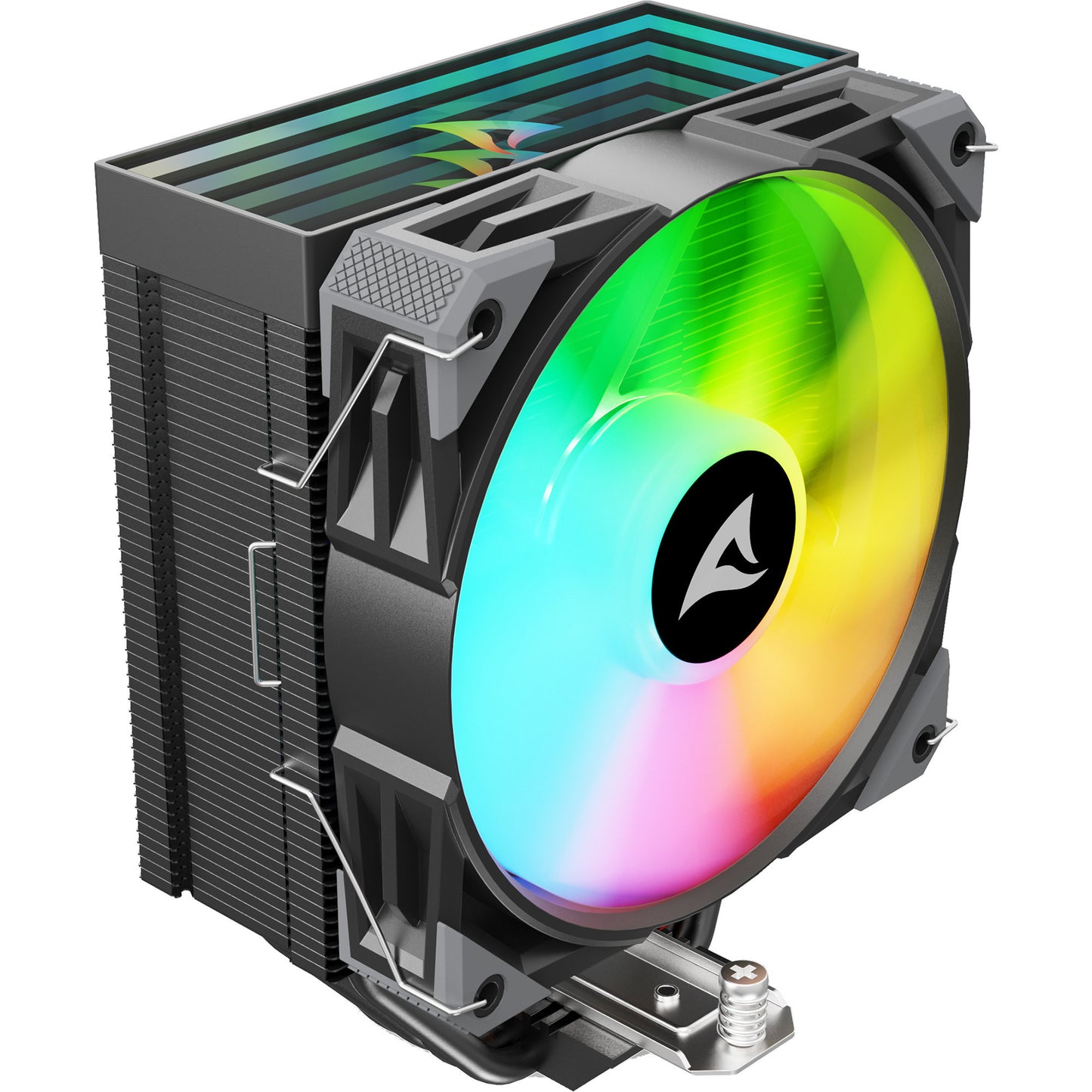 Sharkoon a40 rgb cpu-koeler (zwart, 4-pins pwm fan-connector)