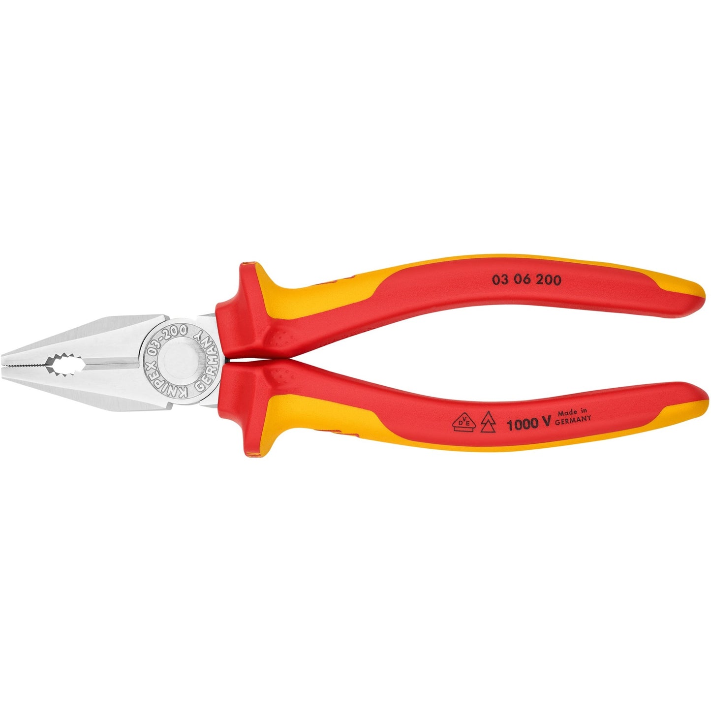 KNIPEX kombi-tang 03 06 200 vde combinatietang (rood geel, 200mm)