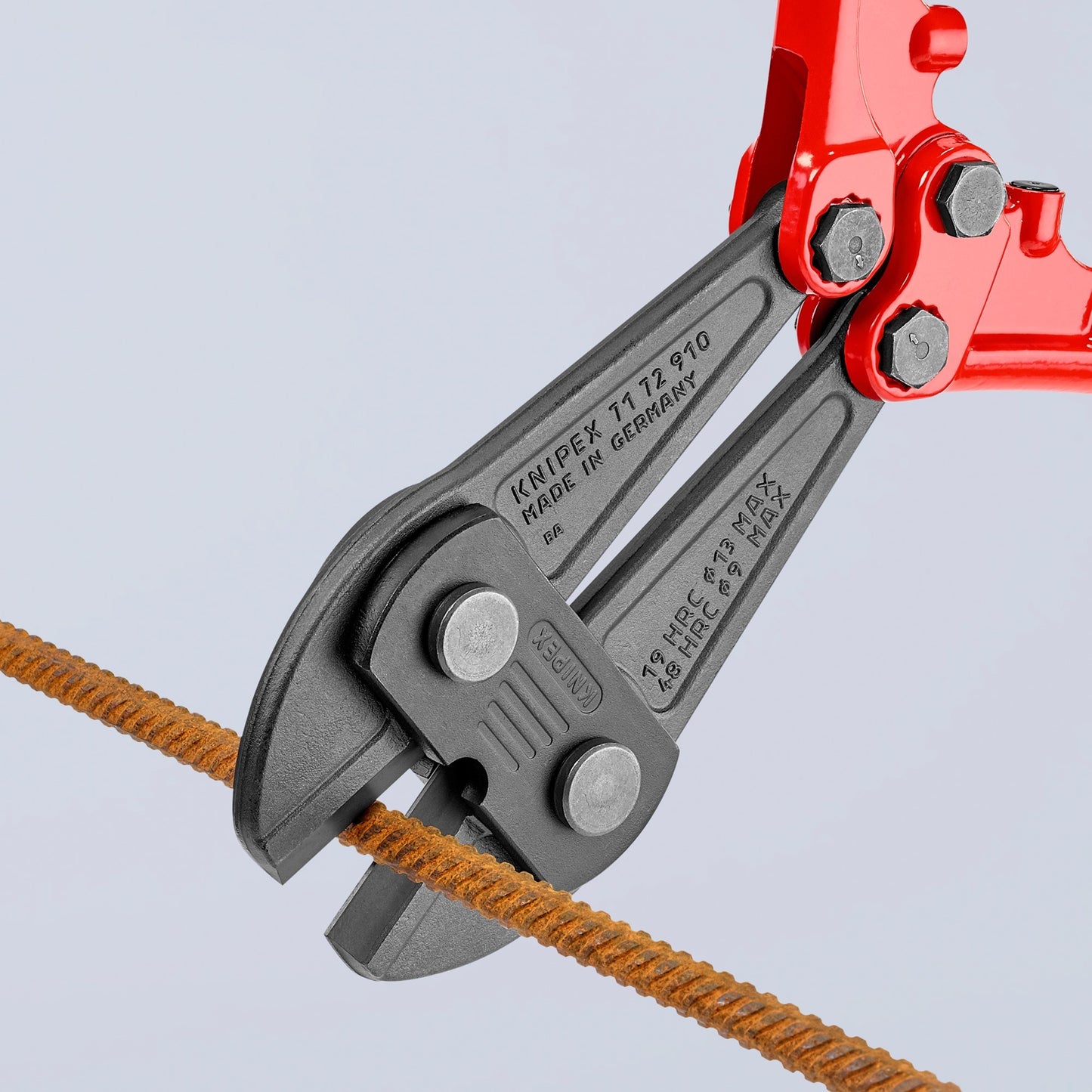 KNIPEX boutensnijder 71 72 910 kniptang (rood blauw, middensnijder, geschroefd scharnier)