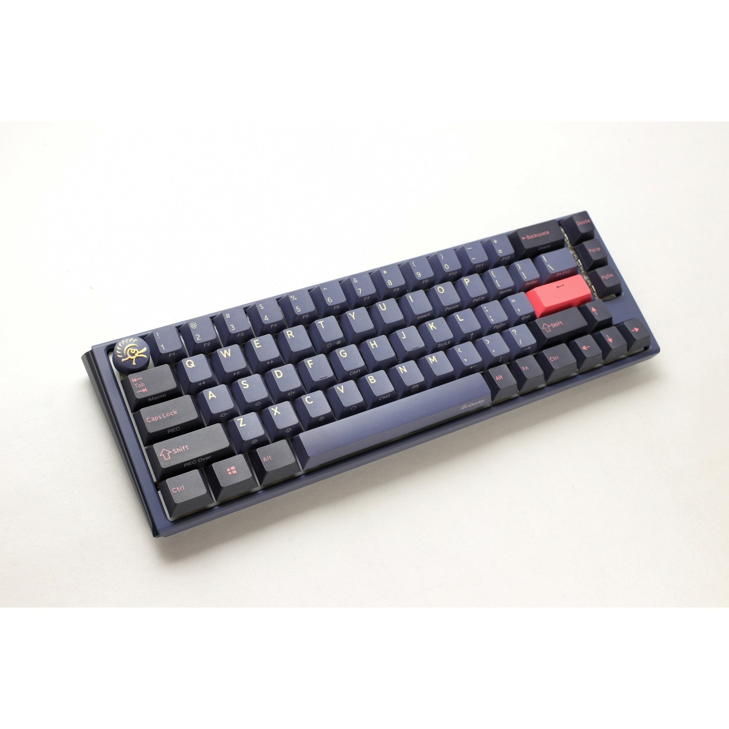 Ducky one 3 cosmic blue sf rgb mechanisch toetsenbord (donkerblauw, us lay-out (qwerty), cherry mx red, 65%, rgb leds, double-shot pbt, hot-swappable, quack mechanics)