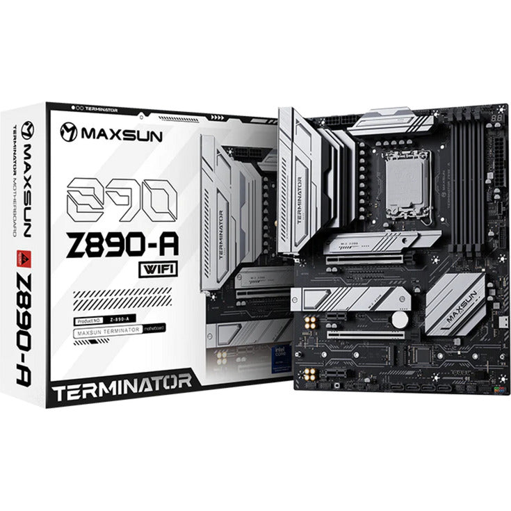 MAXSUN ms-terminator z890-a wifi socket 1851 moederbord (zwart, raid, 2.5 gb-lan, wlan, bt, sound, atx)