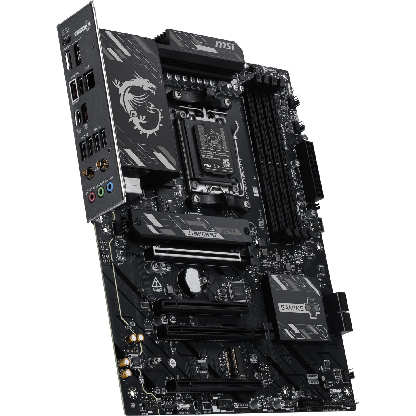 MSI b850 gaming pro wifi6e socket am5 moederbord (zwart, raid, 2.5gb-lan, wi-fi 6e, bt, sound, atx)