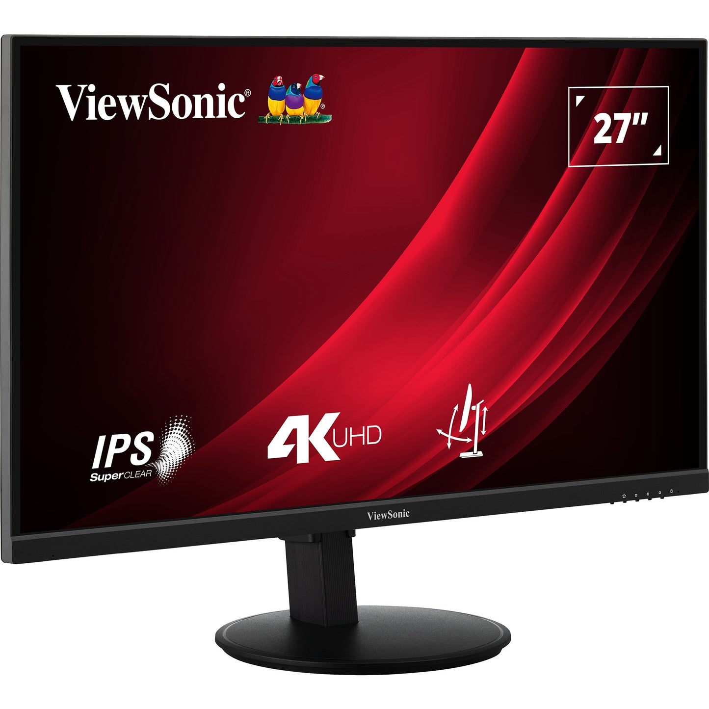 ViewSonic vg2708-4k 27 monitor (zwart (mat), 2x hdmi, 1x displayport)