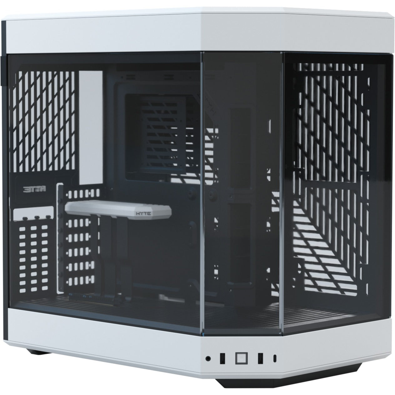 HYTE y60 midi tower behuizing (wit zwart | 3x usb-a | tempered glass)