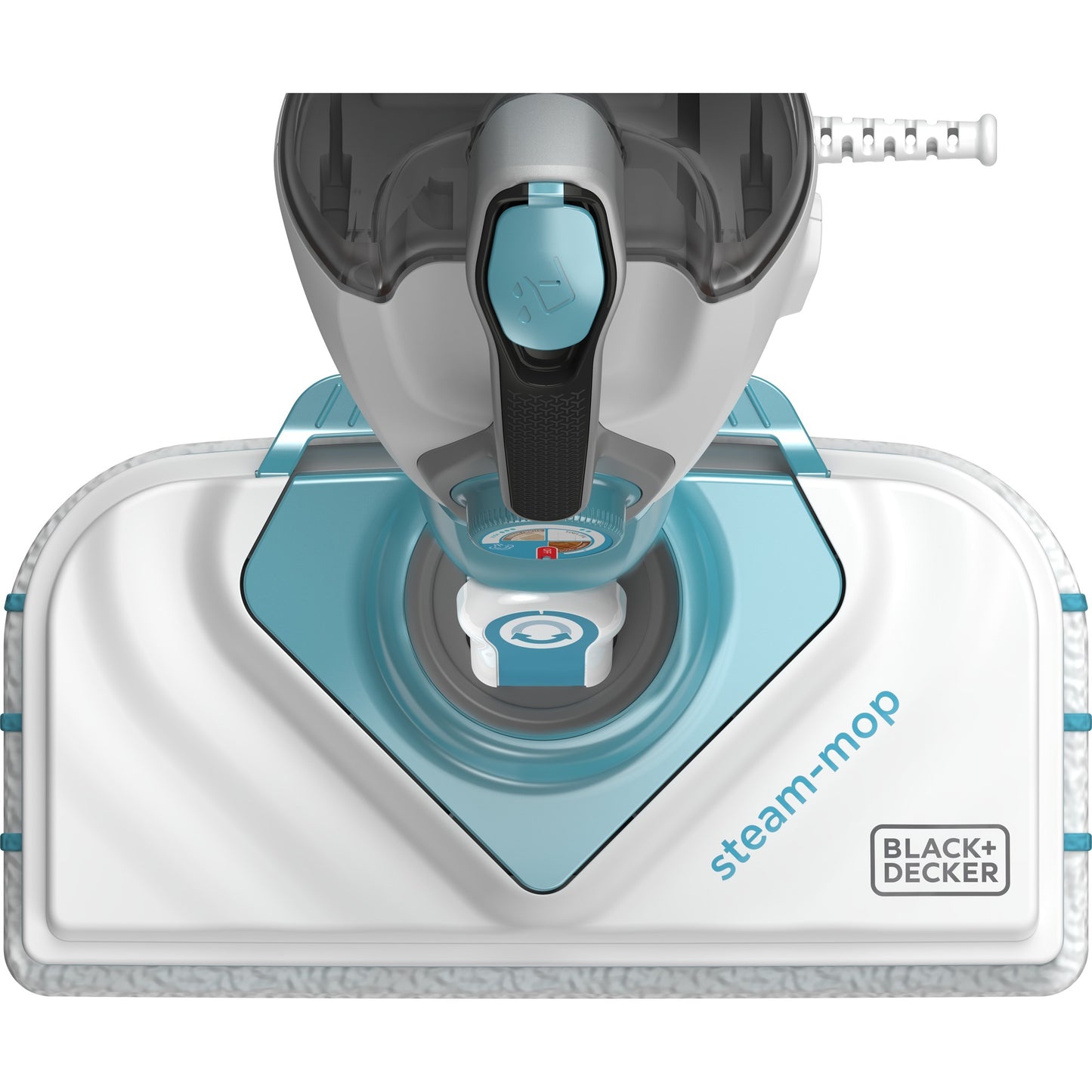 BLACK+DECKER 1600w steam-mop bhsm1615dam-qs stoomreiniger (wit blauw, incl. steamitt, deltavoet en 17 accessoires)