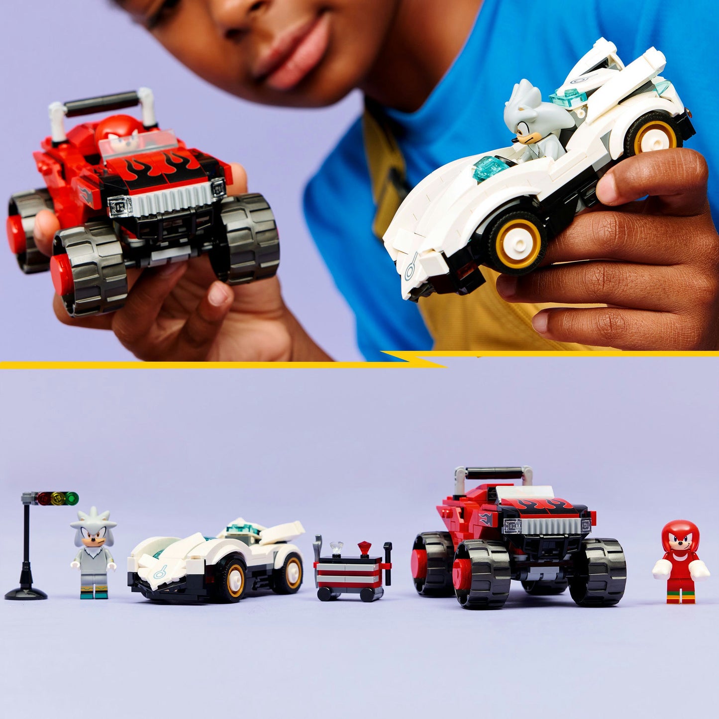 LEGO sonic the hedgehog 77118 silvers auto vs. knuckles' monstertruck