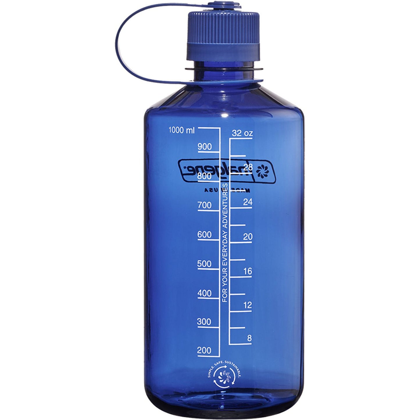 Nalgene Narrow Mouth Sustain Water Bottle, 1 Liter drinkfles (Lichtblauw)
