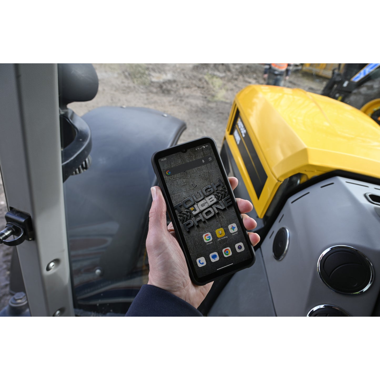JCB Toughphone E50 smartphone (Zwart, 128 GB, Android 16)