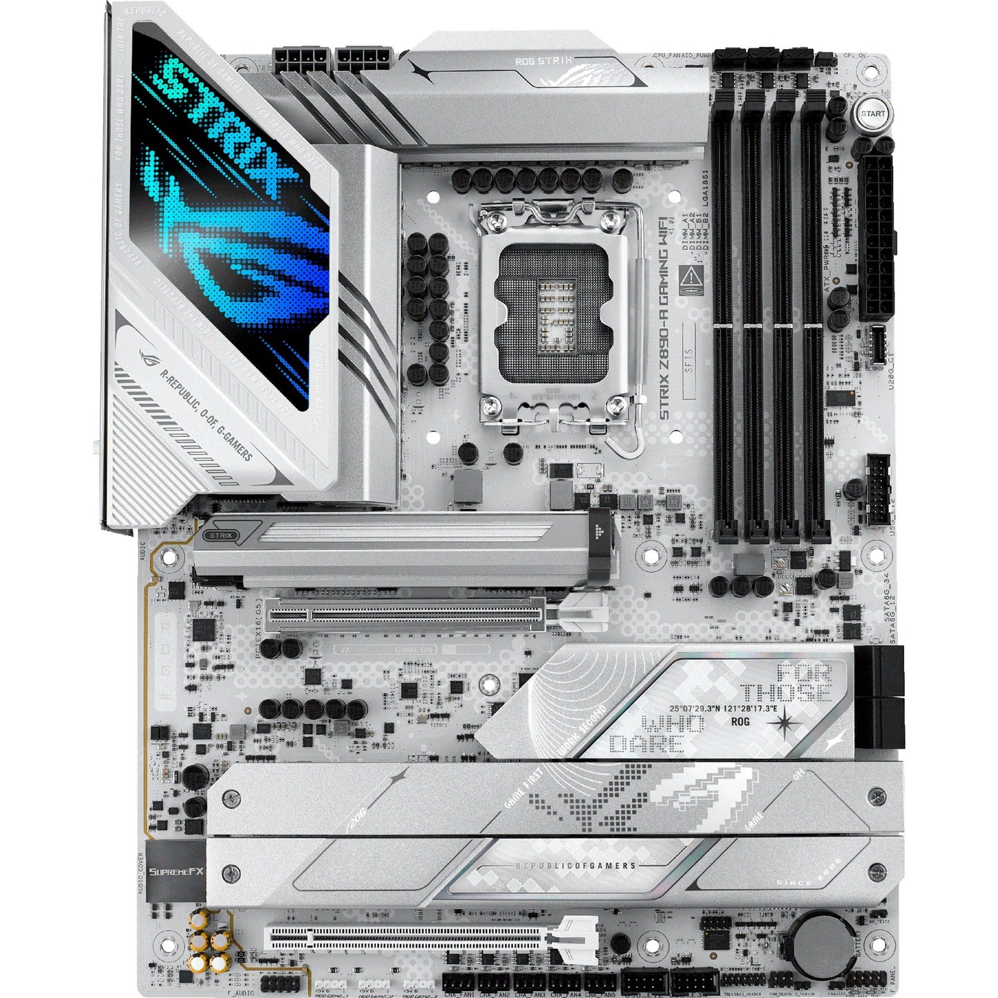 ASUS rog strix z890-a gaming wifi socket 1851 moederbord (raid, 2.5gb-lan, wi-fi 7, bt, sound, atx)
