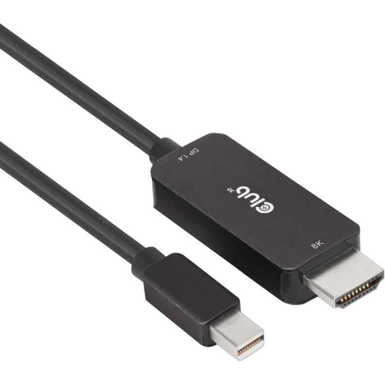Club 3D mini displayport 1.4 naar hdmi kabel (zwart, 1,8 meter)