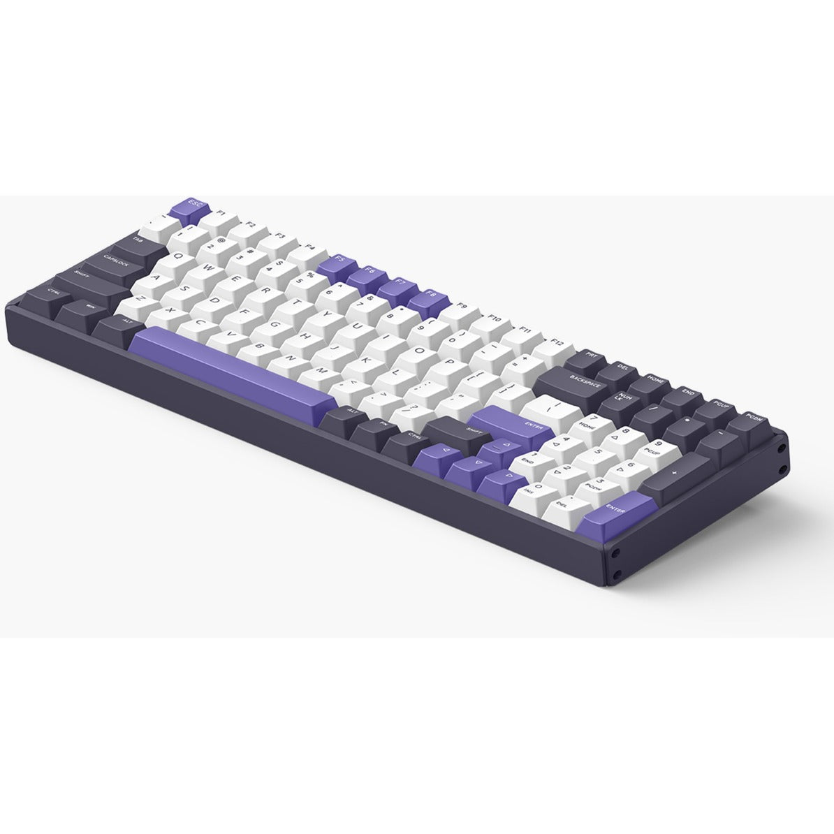 Iqunix F97 Lavandin Wireless Mechanical Keyboard (Lavendel, US lay-out (QWERTY), Cherry MX Silent Red, 96%, RGB leds, Hot-swappable, PBT, 2.4GHz | Bluetooth 5.1 | USB-C)