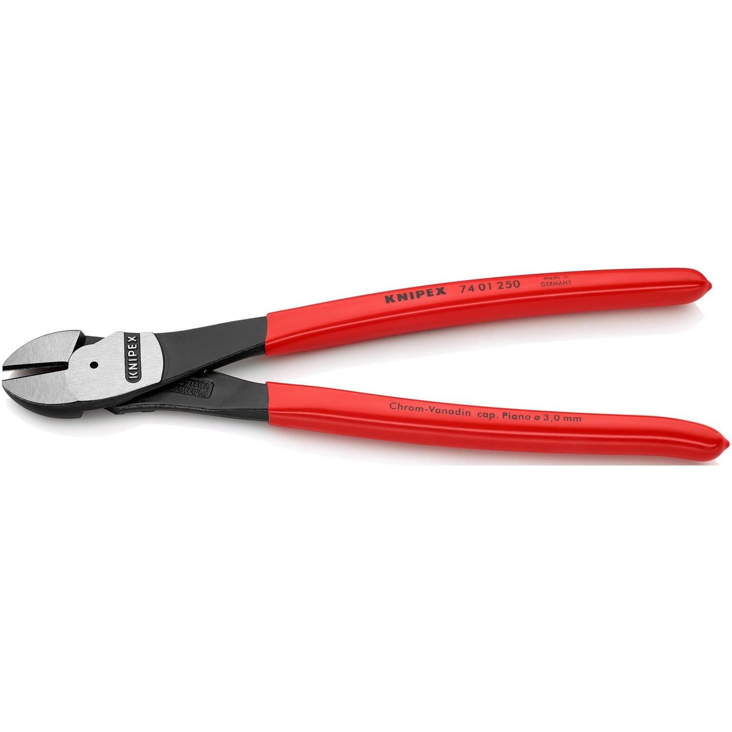 KNIPEX kracht-zijsnijtang 74 01 250 kniptang (rood)