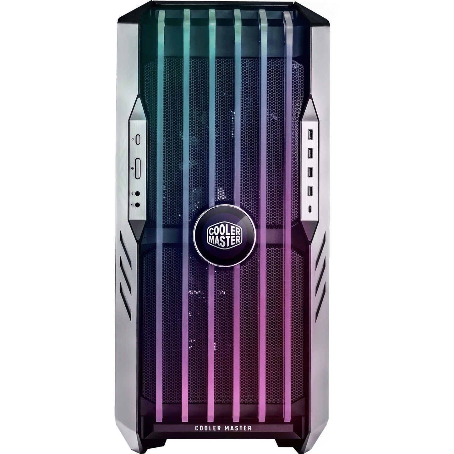 Cooler Master haf 700 evo big tower behuizing (grijs | 4x usb-a | 1x usb-c | rgb | tempered glass)