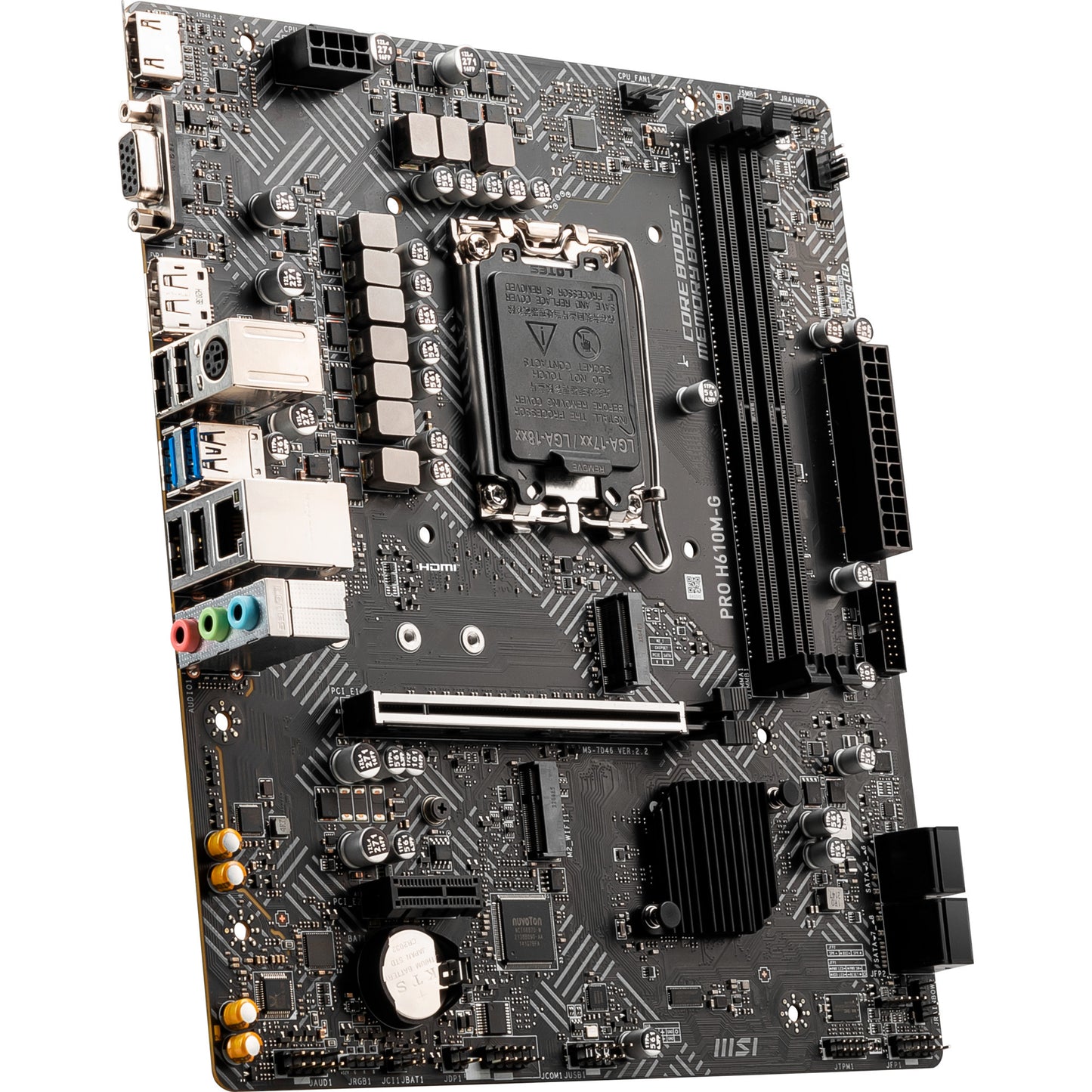 MSI pro h610m-g socket 1700 moederbord (gb-lan, sound, µatx)