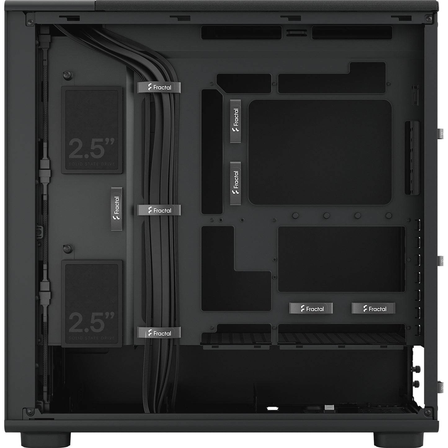 Fractal Design epoch xl solid midi tower behuizing (zwart | 2x usb-a | 1x usb-c)