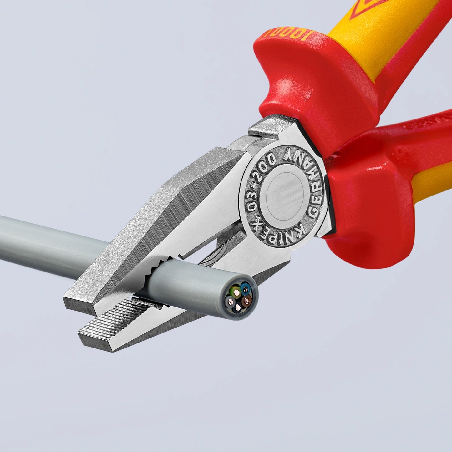 KNIPEX kombi-tang 03 06 200 vde combinatietang (rood geel, 200mm)