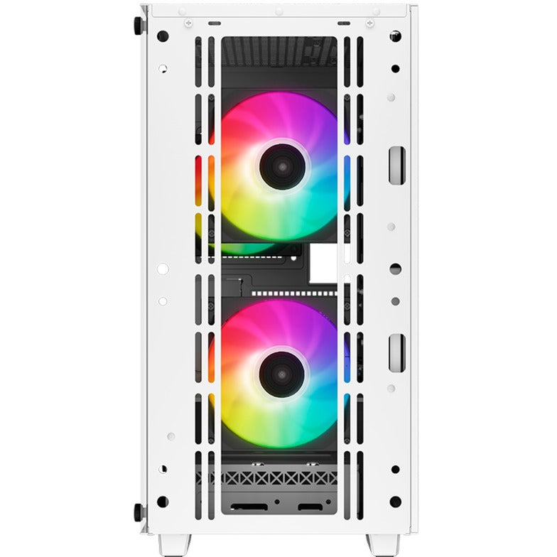DeepCool cc360 argb midi tower behuizing (wit | 2x usb-a | rgb | tempered glass)