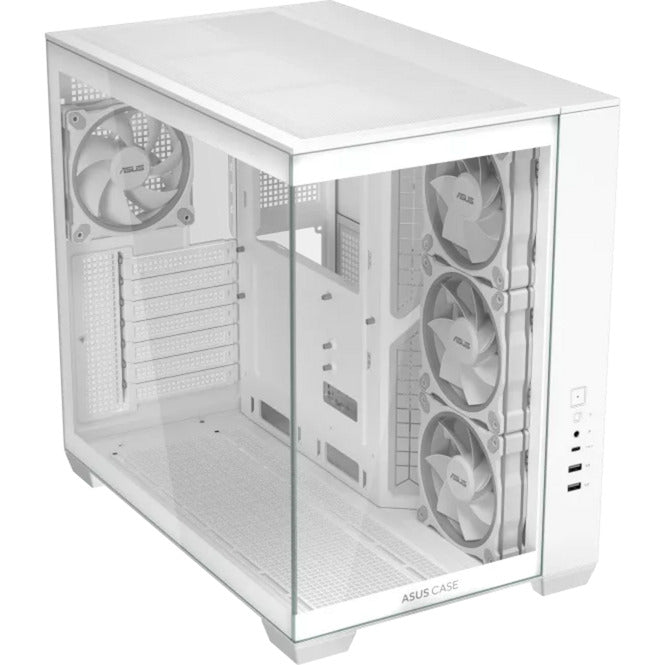 ASUS a32 plus midi tower behuizing (wit | 2x usb-a | 1x usb-c | rgb | tempered glass)