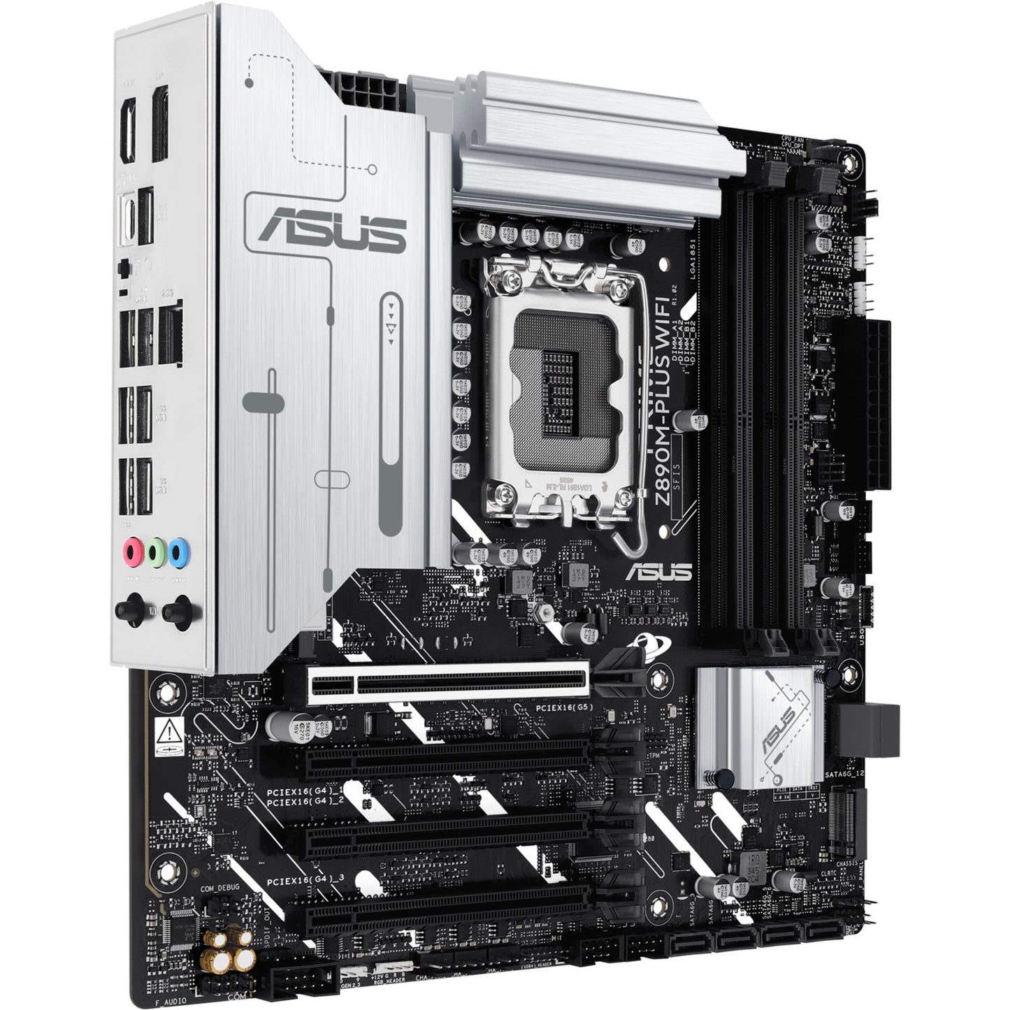 ASUS prime z890m-plus wifi socket 1851 moederbord (raid, 2.5gb-lan, wi-fi 7, bt, sound, µatx)