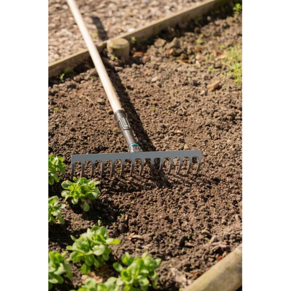 GARDENA pureline hark 36 cm fsc 100% (donkergrijs houtkleur, 17306-20)