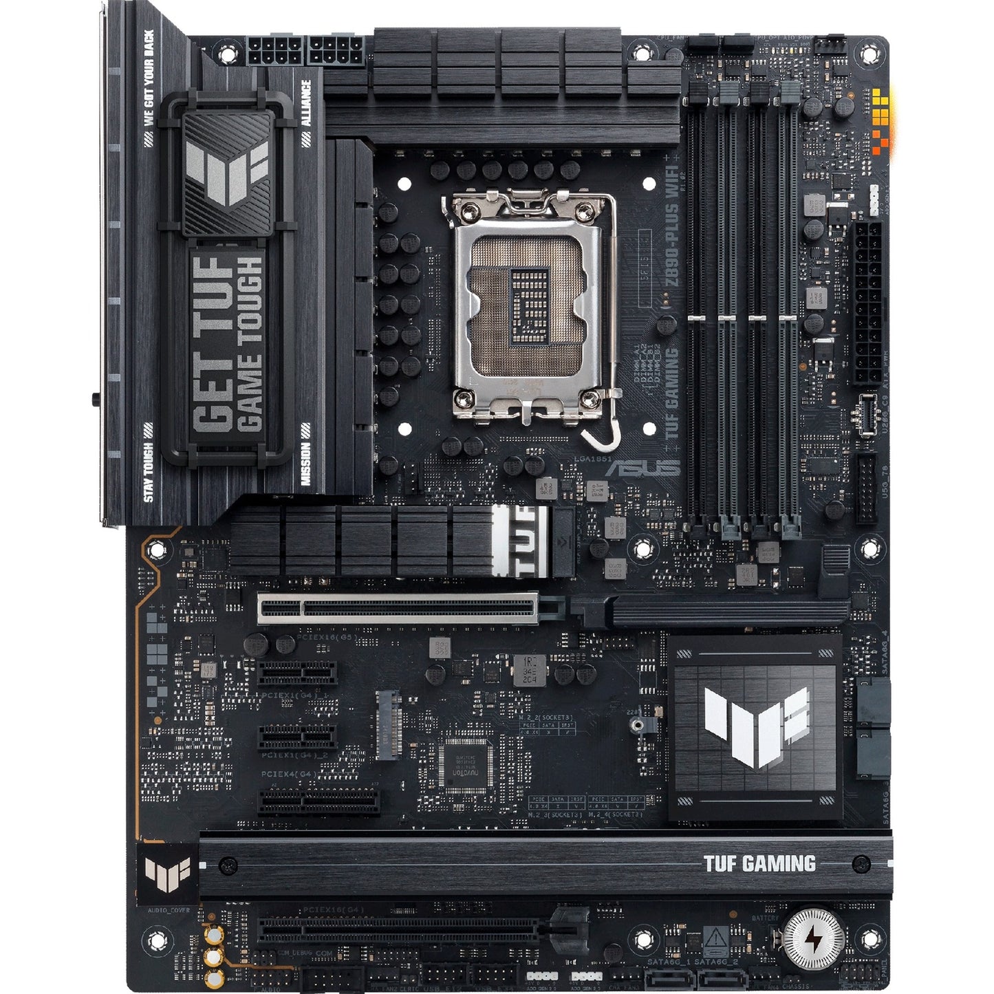 ASUS tuf gaming z890-plus wifi socket 1851 moederbord (raid, 2.5gb-lan, wi-fi 7, bt, sound, atx)