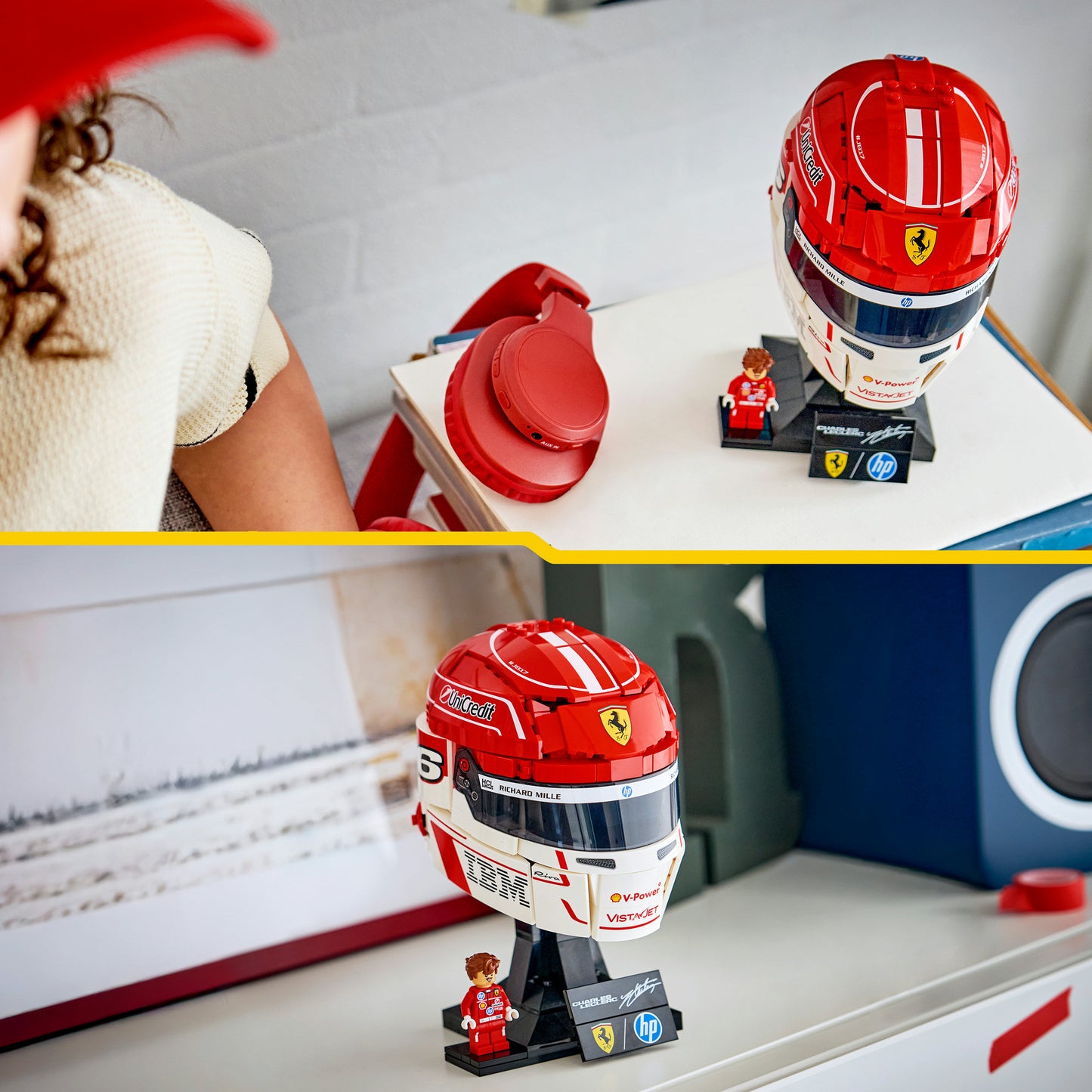 LEGO editions 43014 scuderia ferrari hp helm van charles leclerc