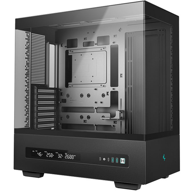 DeepCool ch690 digital midi tower behuizing (zwart | 2x usb-a | 1x usb-c | tempered glass)