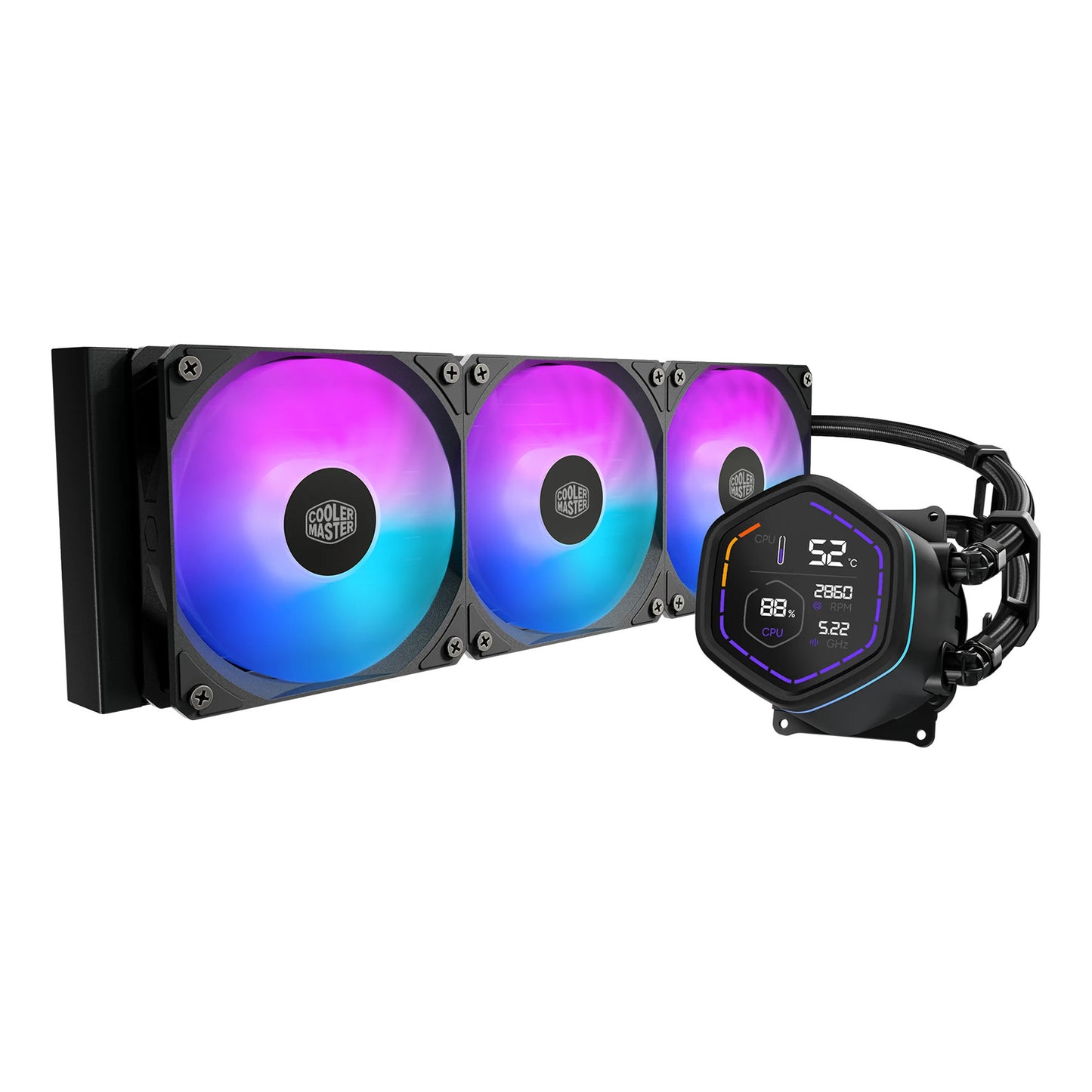 Cooler Master masterliquid core nex digital 360 black waterkoeling (zwart, argb)