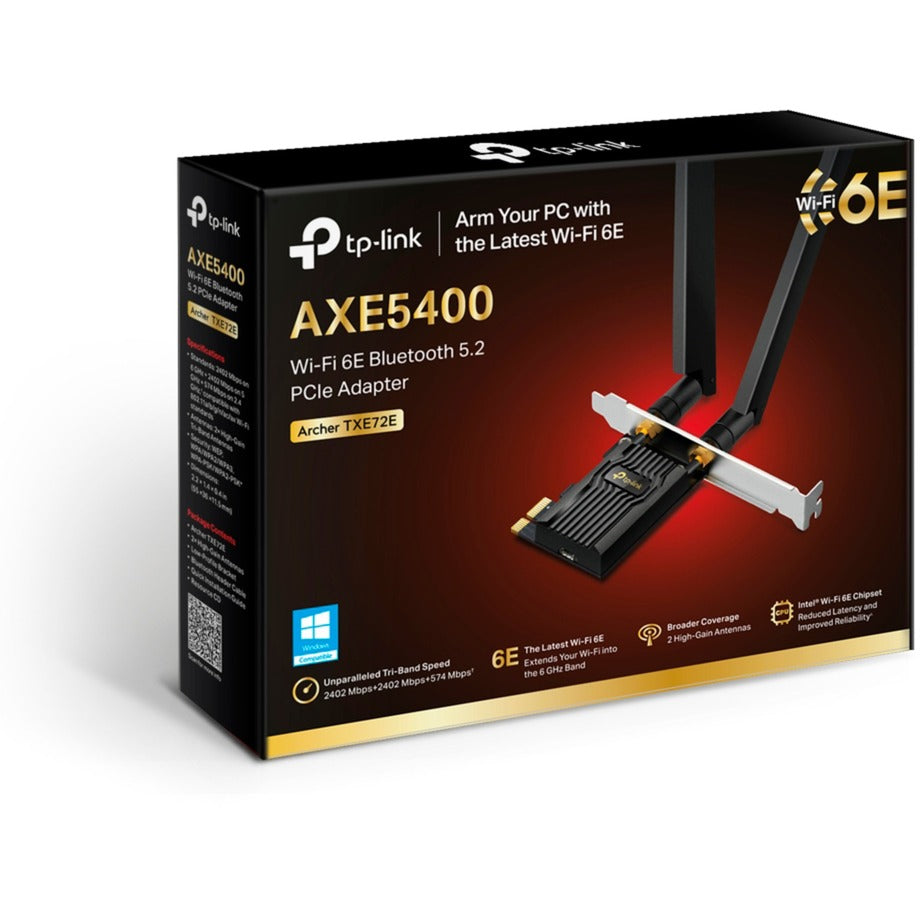 TP-Link archer txe72e axe5400 wi-fi 6e bluetooth 5.3 pcie wlan adapter