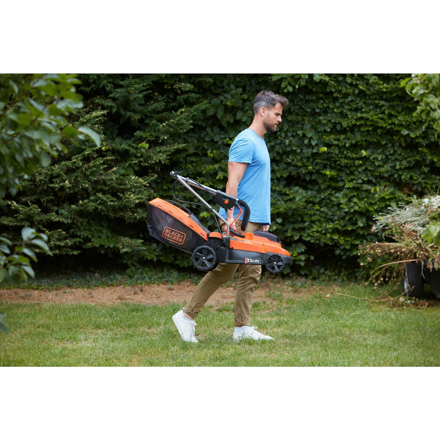 BLACK+DECKER bcmw3318l2-qw 2x 18v grasmaaier (oranje zwart, 2x 18v 2.5ah accu en oplader inbegrepen)
