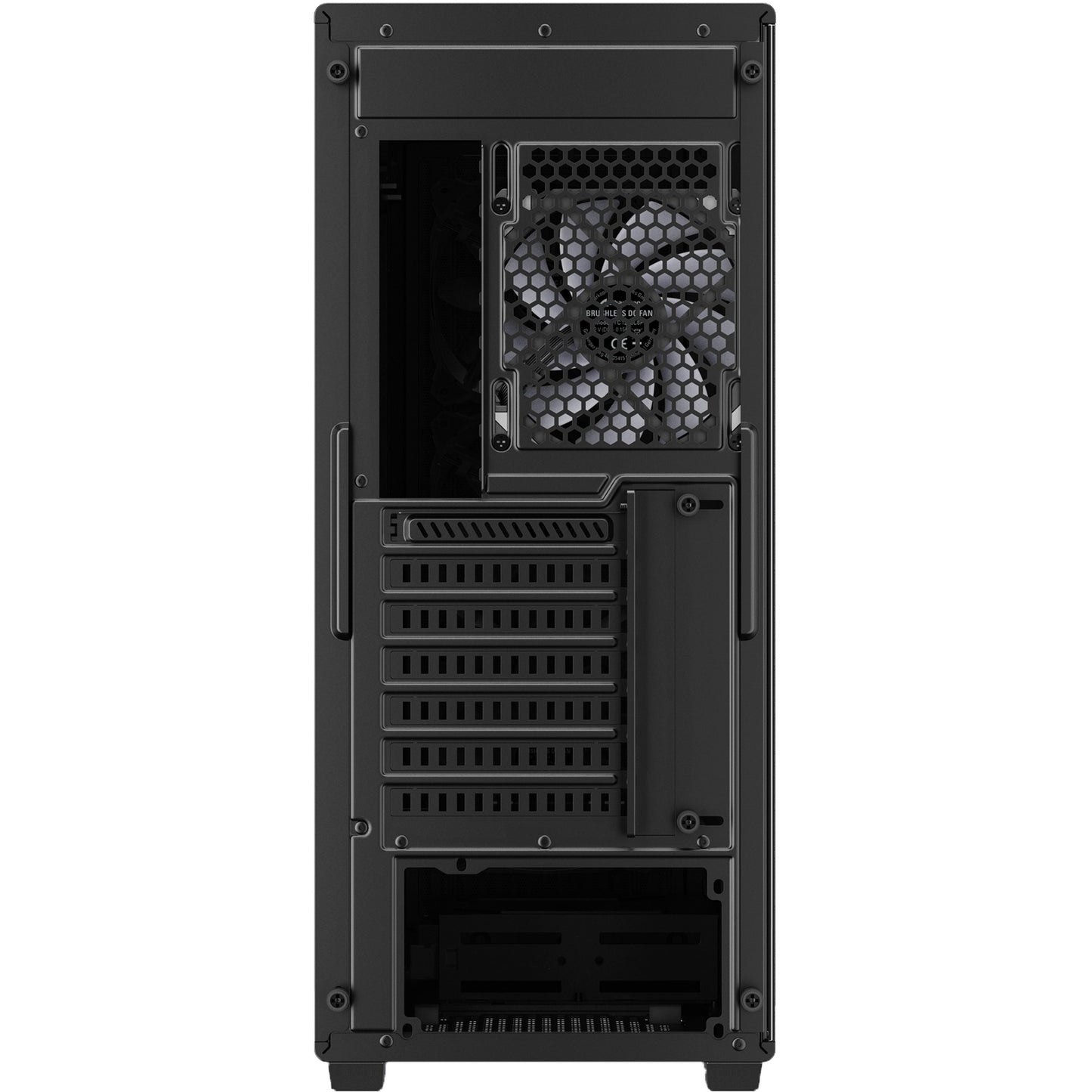 Sharkoon vk2 rgb midi tower behuizing (zwart | 2x usb-a | rgb | tempered glass)