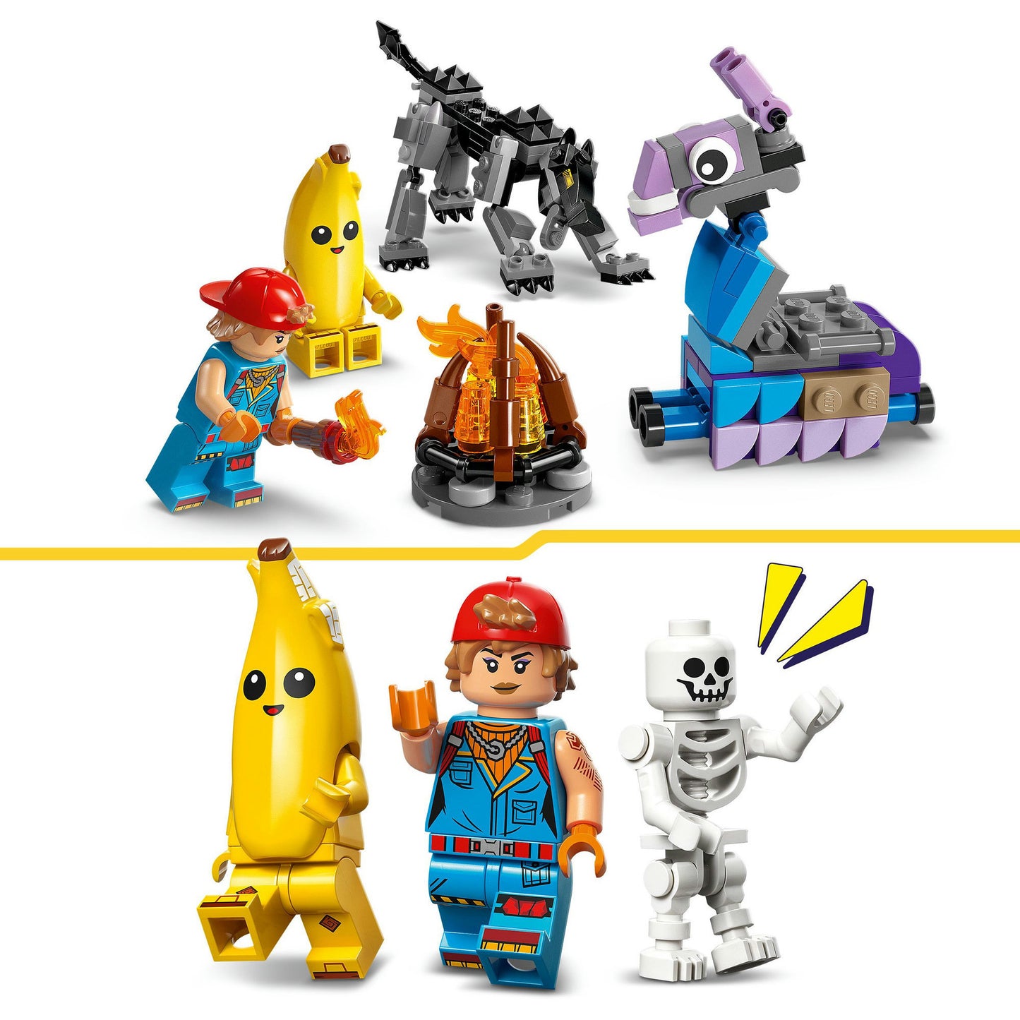 LEGO fortnite - peely en sparkplugs kamp constructiespeelgoed (77075)