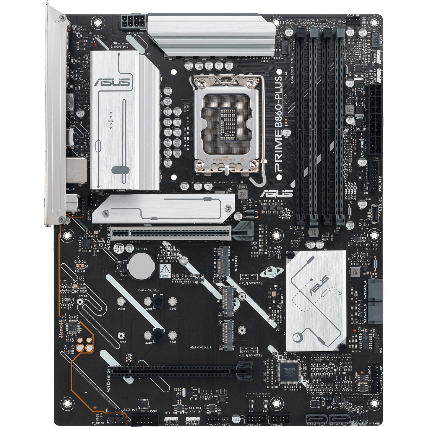 ASUS prime b860-plus-csm socket 1851 moederbord (raid, 2.5 gb-lan, sound, atx)