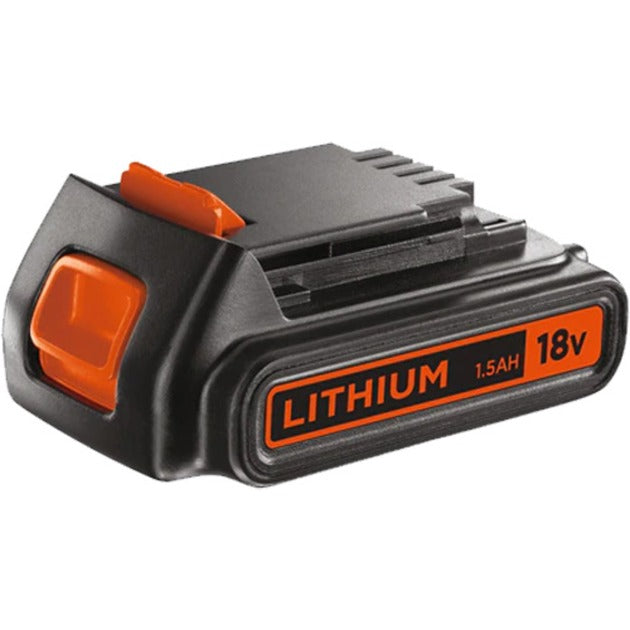 BLACK+DECKER 18v 1.5ah lithium ion accu bl1518-xj oplaadbare batterij (zwart oranje)