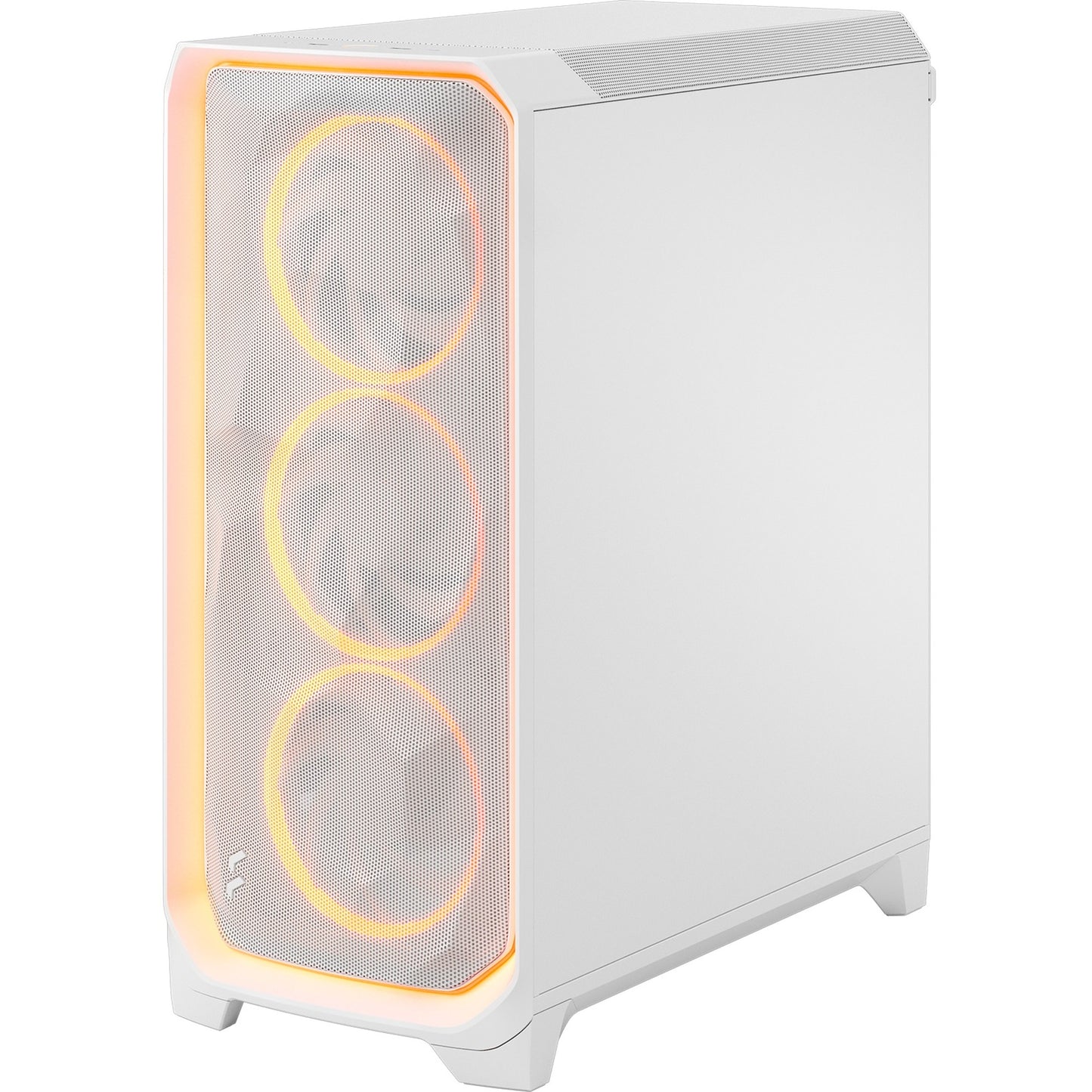 Fractal Design meshify 3 ambience pro rgb midi tower behuizing (wit | 2x usb-a | 1x usb-c | rgb | tempered glass)