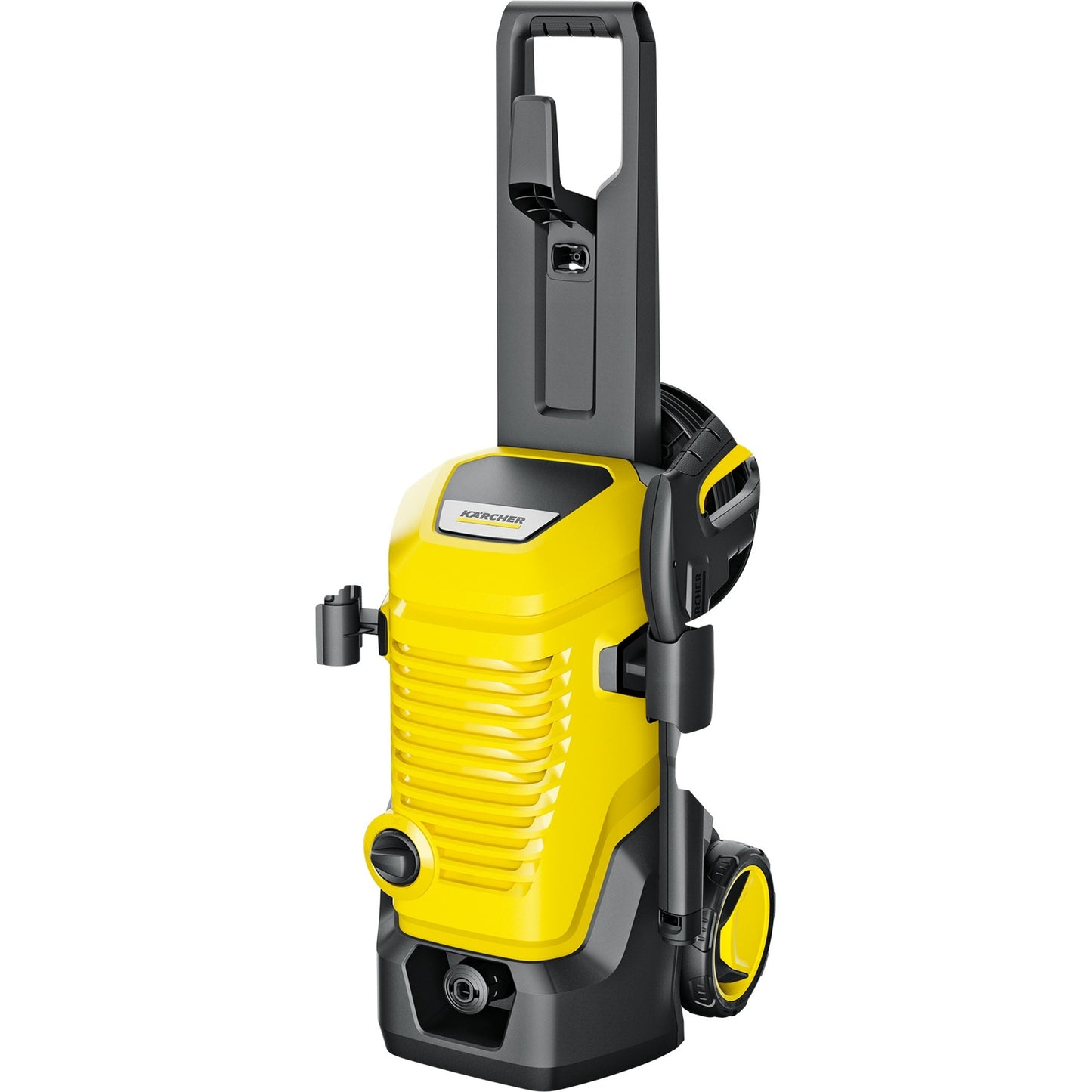 Kärcher k 5 wcm premium hogedrukreiniger (geel zwart, met vuilfrees en slanghaspel)